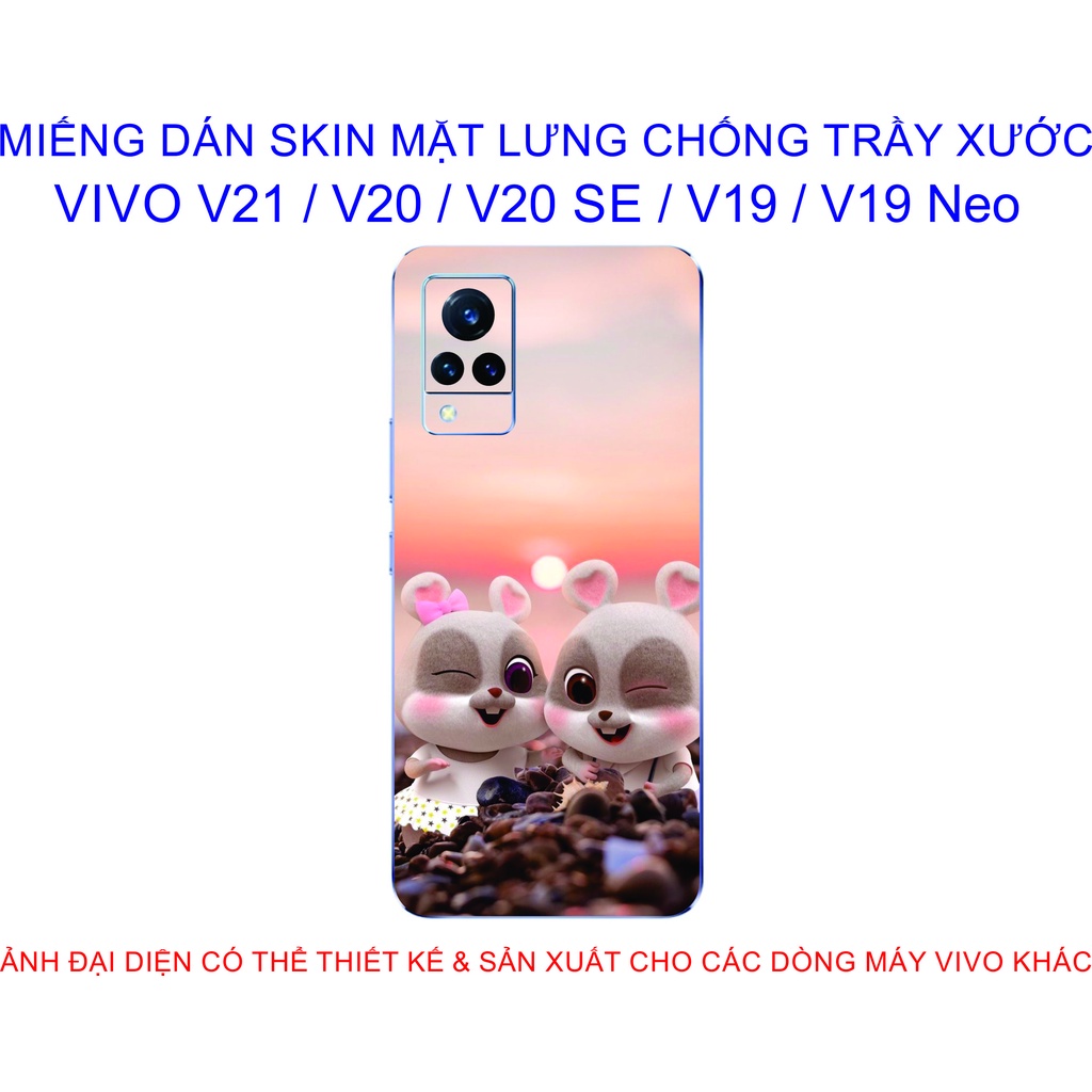 Miếng Dán Skin mặt lưng VIVO V21 / V20 / V20 SE / V19 / V19 Neo chống trầy xước