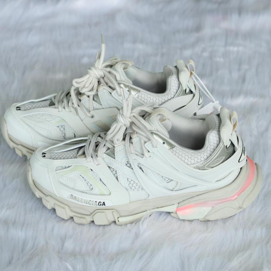 GIẦY THỂ THAO SNEAKERS NAM NỮ BA LEN TRACK LED MÀU FULL TRẮNG