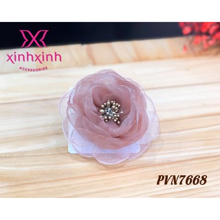 Hoa trà lụa cài áo, váy cao cấp