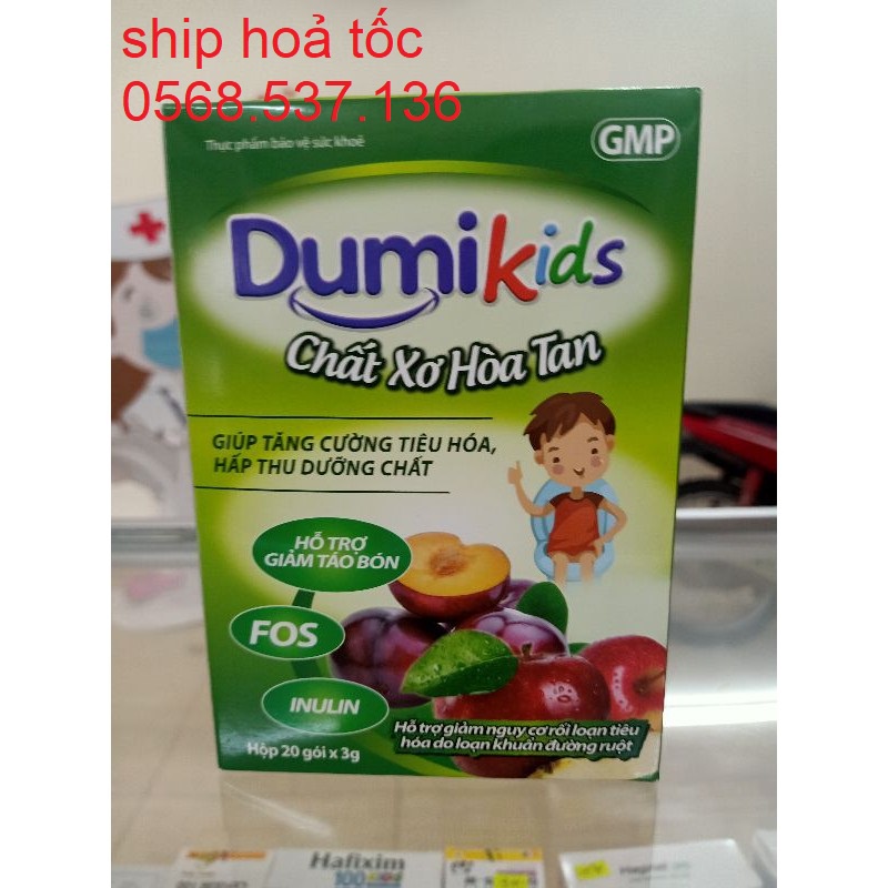 Chất xơ hoà tan DUMIKIDS -  bổ sung lợi khuẩn, giảm tình trạng táo bón, đầy hơi, khó tiêu Bacillus Clausii