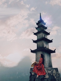 Váy maxi hoạ tiết lụa