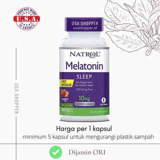 Image of [ORI USA] Natrol Melatonin Sleep 5 / 10 mg Suplement Tidur