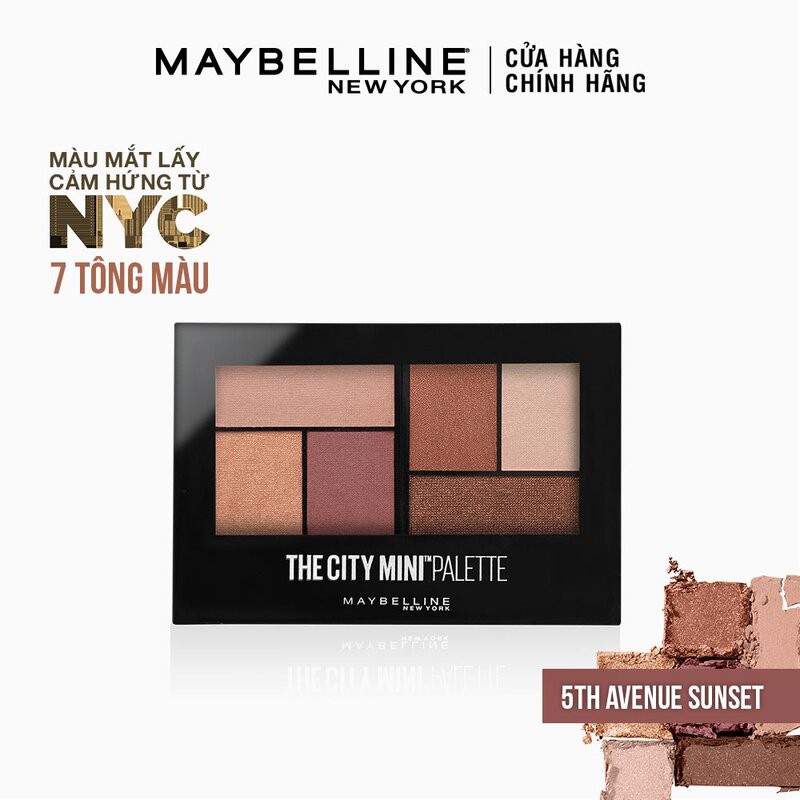 Bảng Phấn Mắt Maybelline 6 Ô Màu 5th Avenue Sunset 6.1g The City Mini Palette #5th Avenue Sunset