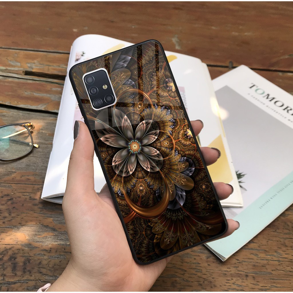Ốp lưng ép kính Samsung M51 in hình hoa sứ đẹp