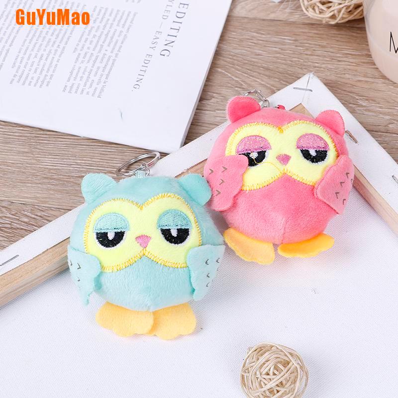 Móc Khóa Hình Chim Cú Nhồi Bông Dễ Thương Kích Thước 9Cm