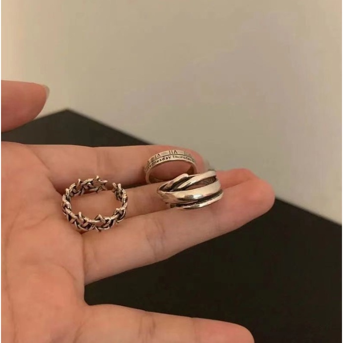 📛 RẺ VÔ ĐỊCH 📛 Bộ nhẫn 3 chiếc la mã cá tính hottrend phong cách Hàn quốc