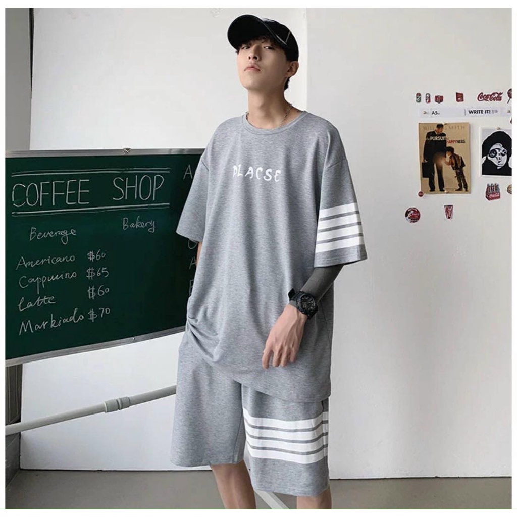 Đồ bộ thể thao nam hè phối 3 sọc, set đồ nam mặc nhà chất thun thoáng mát Mềm Mịn kiểu dáng thời trang siêu hot