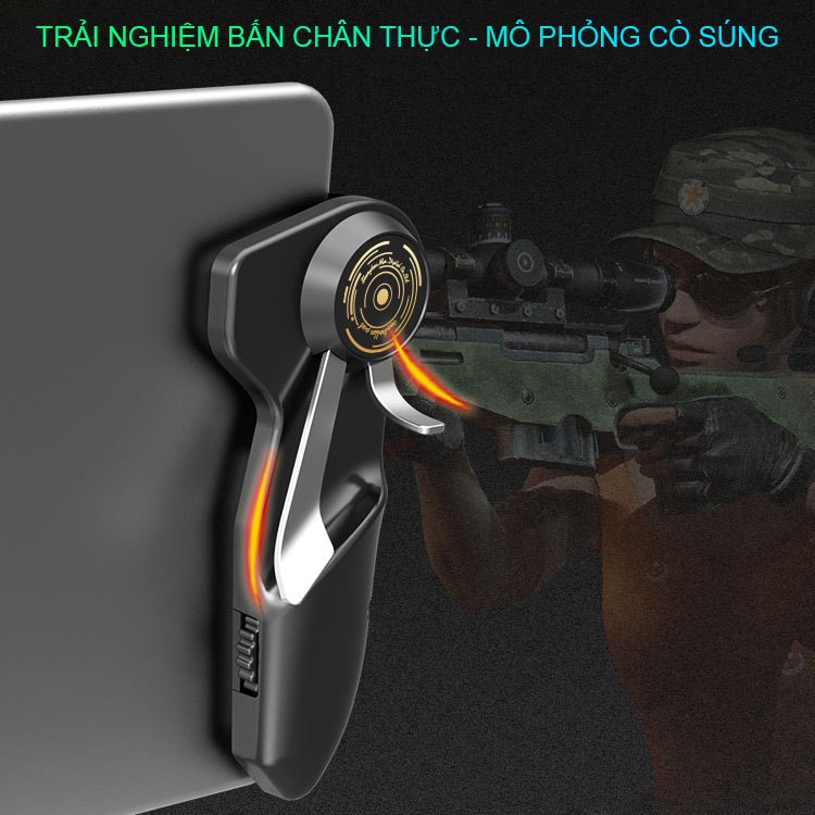 Tay cầm chơi game iPad/Tablet SIDOTECH Memo Autotap chơi PUBG/FreeFire/ROS sáu ngón siêu nhạy cho máy tính bảng Ipad