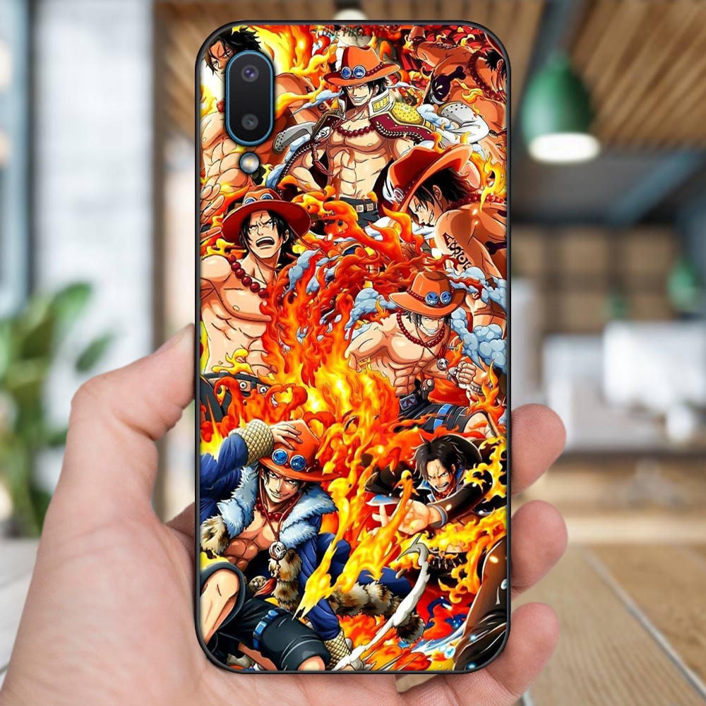 Ốp lưng Samsung A02 viền đen in hình Ace One Piece