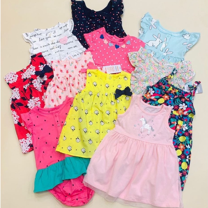 Váy body bé gái họa tiết ngẫu nhiên sơ sinh 1 2 tuổi MINTSCLOSET Mint's Closet - s797 - BV7012