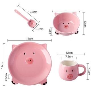 Bát ăn dặm kiểu Nhật, bát decor gốm sứ hình heo 150ml dễ thương -Beofamily
