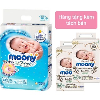 Combo 50 miếng tã dán Moony Natural size Newborn dành cho bé dưới 5kg