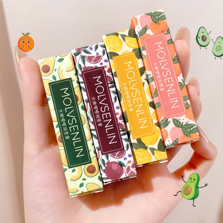 Son dưỡng hết nẻ môi hoa quả Molvsenlin Lip Balm 3.2g