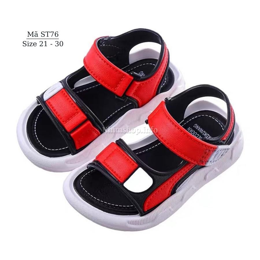 Sandal bé trai 1 - 5 tuổi quai hậu nhựa dẻo cao cấp êm nhẹ chống trơn trượt phong cách Hàn Quốc ST76