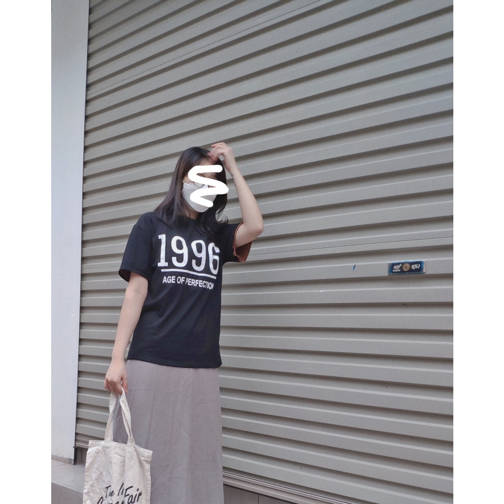 Áo thun tay lỡ freesize mẫu năm 1996 phong cách streetwear cá tính đồ đôi nam nữ vải Quảng Châu 3158 đẹp
