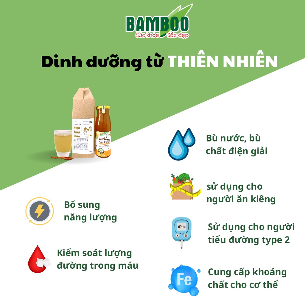 Mật hoa dừa Bamboo nguyên chất, ổn định đường huyết, tăng sức đề kháng