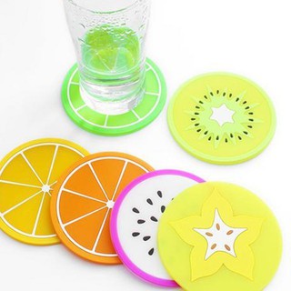 Set 5 miếng lót cốc cute/ Miếng lót cốc hình trái cây bắt mắt free ship từ 150k/ Miếng lót cốc hình trái cây