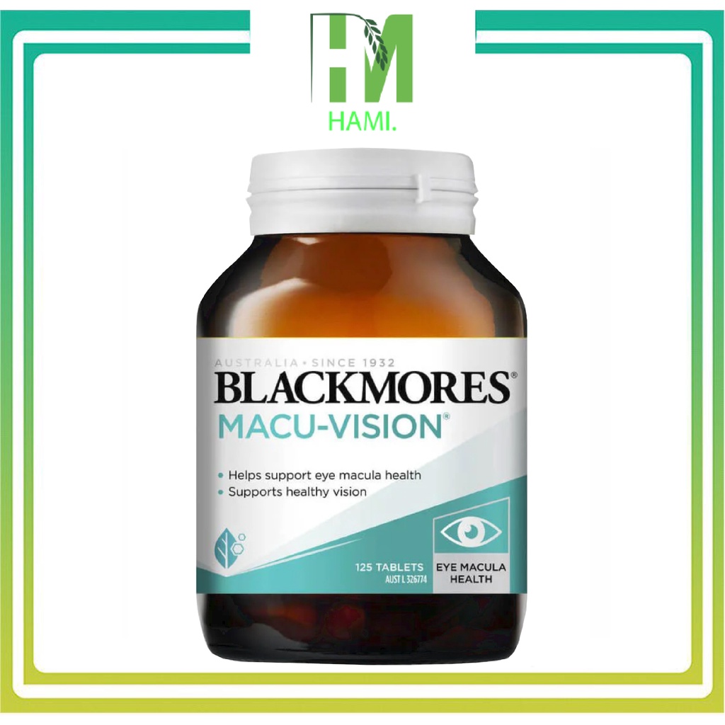 Viên uống bổ mắt Blackmores Macu-Vision 125 viên của Úc, hỗ trợ sức khỏe mắt