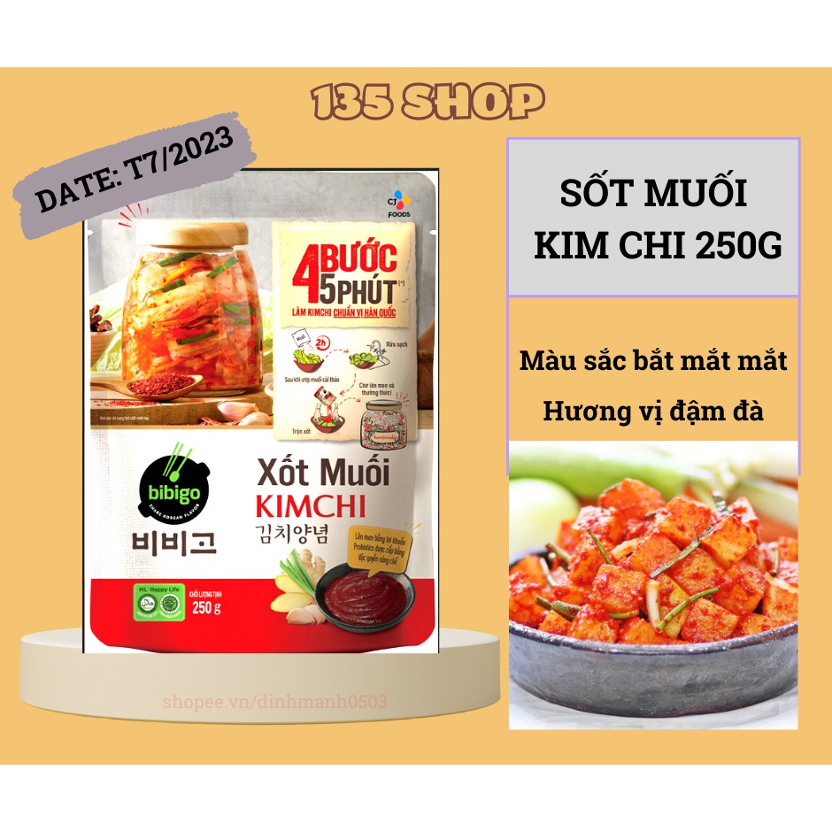 Sốt Muối Kim Chi Hàn Quốc 250g Gói Gia Vị Xốt Làm Kim Chi CJ FOODS