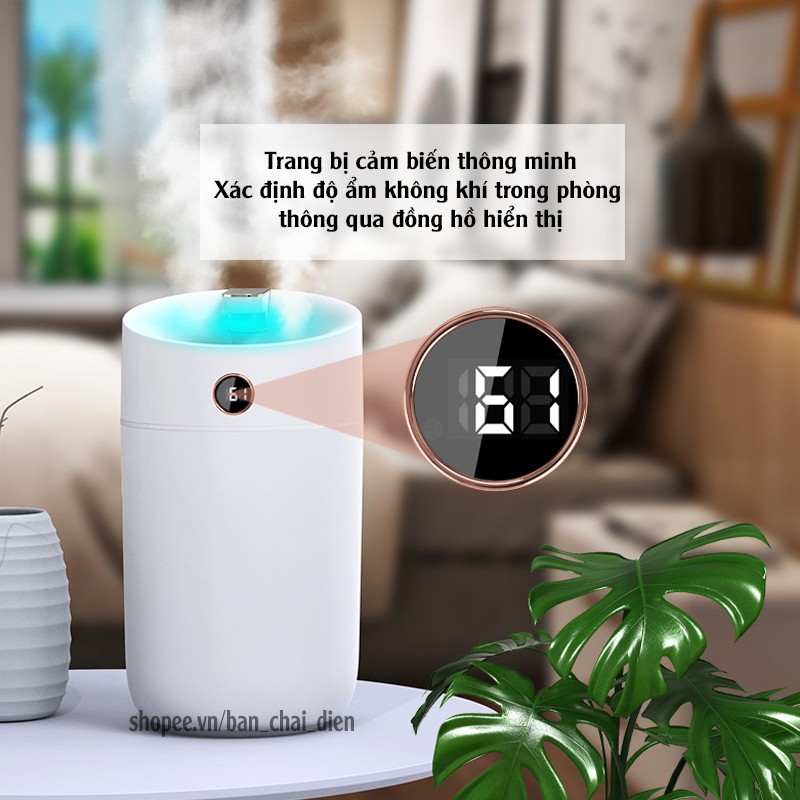 Máy phun sương tạo độ ẩm dung tích 3l trang bị 2 vòi phun (Hachico)