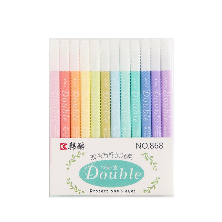 Set 12 Bút Đánh Dấu Winzige Có Hai Đầu Màu Sắc Ngọt Ngào