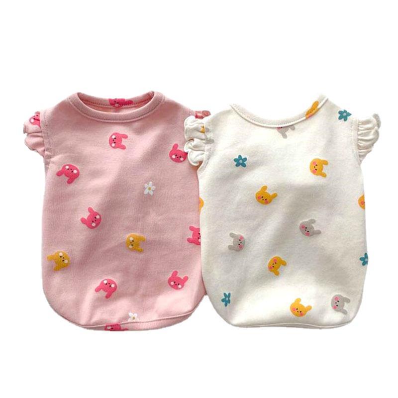 &lt;cutepethome&gt;Áo Thun Hai Lớp Mỏng Tay Bay Kích Thước Vừa Và Nhỏ Thời Trang Xuân Hè Dành Cho Thú Cưng Chó Mèo
