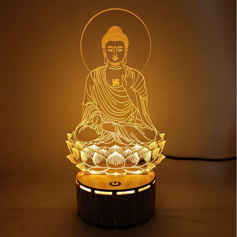 Đèn 3D Led Tượng Phật