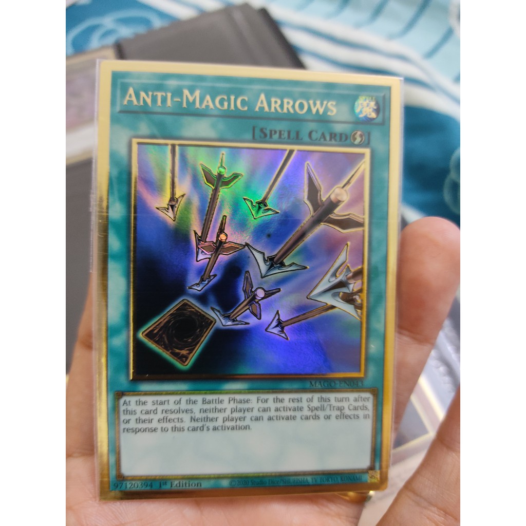[YugiOh] Anti-Magic Arrows - MAGO-EN043 - Premium Gold Rare 1st Edition (UK)
