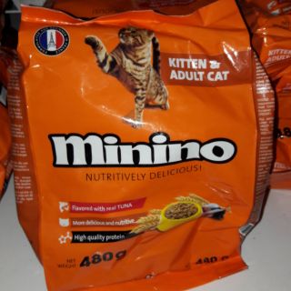 Thức ăn cho mèo minino vị cá ngừ 480g
