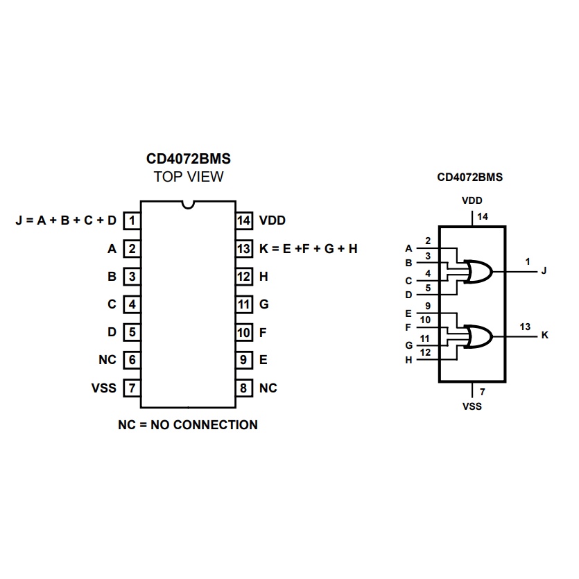 IC CD4072 DIP-14