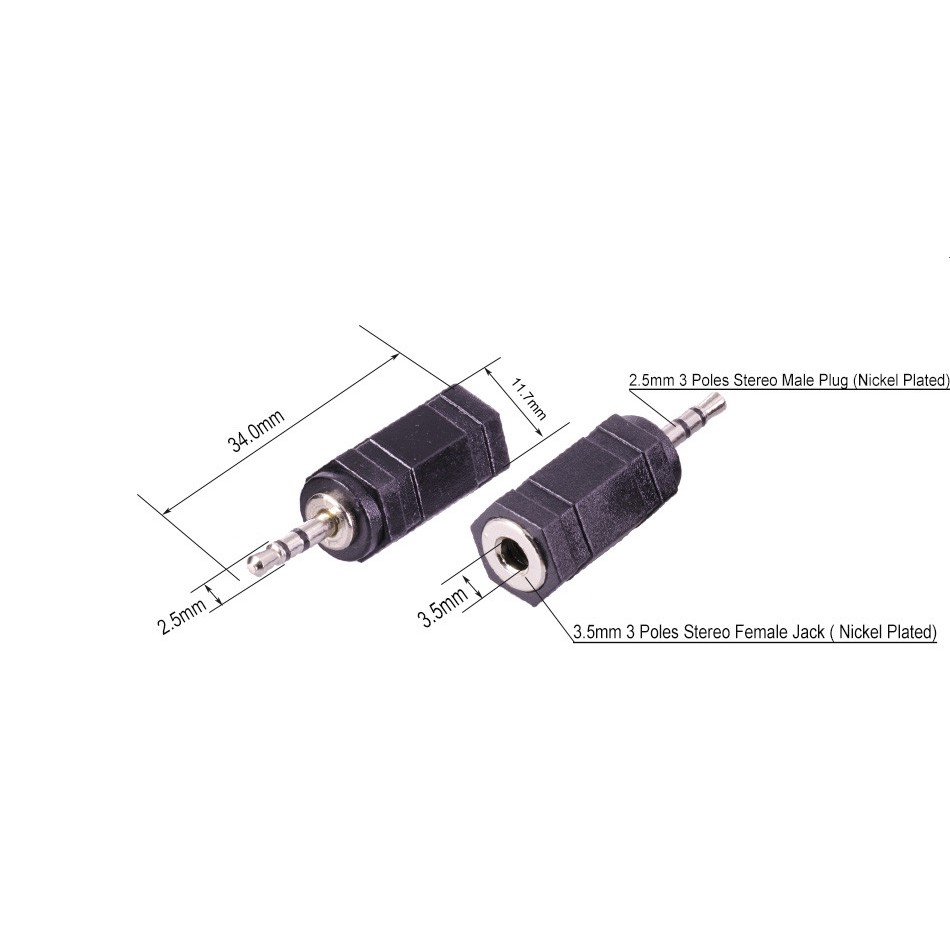 Đầu Nối Dây Âm Thanh 2.5mm Sang 3.5mm