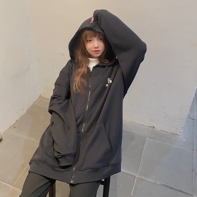 Áo khoác nỉ có mũ Signature Hoodie Zip (Đen) -  ZUNEZX | BigBuy360 - bigbuy360.vn