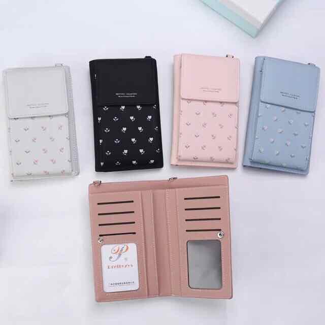 Túi ví Điện Thoại hoạ tiết hoa nhí 2 trong 1 siêu tiện ích