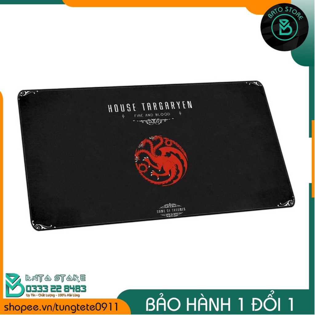 Lót chuột Bàn di chuột Game Rồng Ba Đầu House Targaryen HT8 - Cỡ Lớn