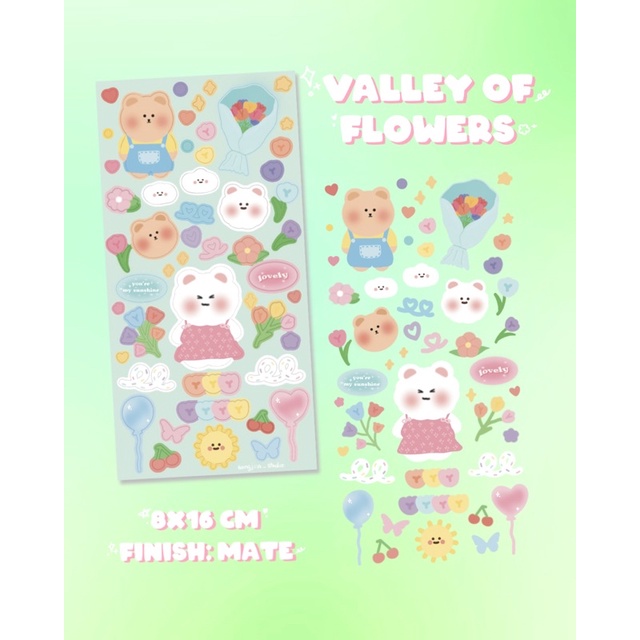 bongjua | Sticker Valley of flowers💐🌷 - Nhãn dán hoa lá