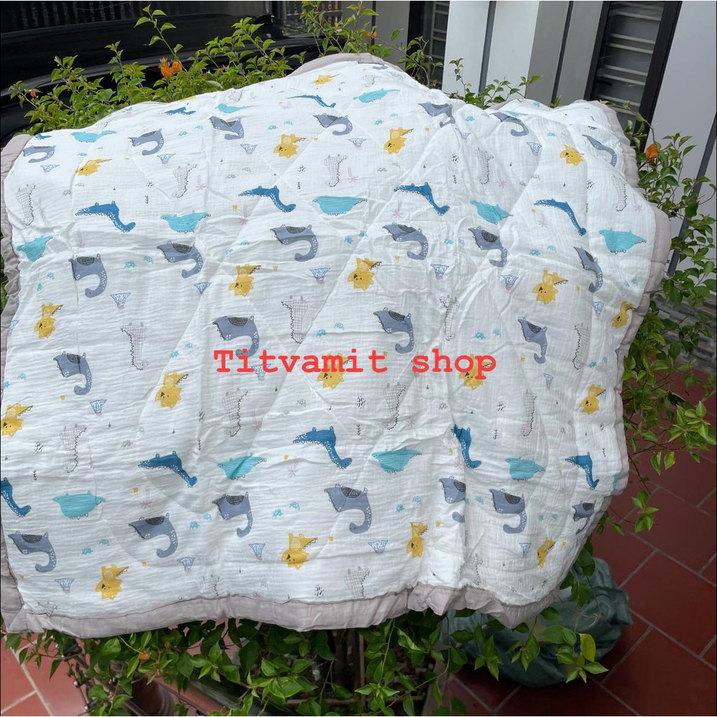 Chăn xô trần bông cho bé, chăn đắp mùa đông cho bé sơ sinh