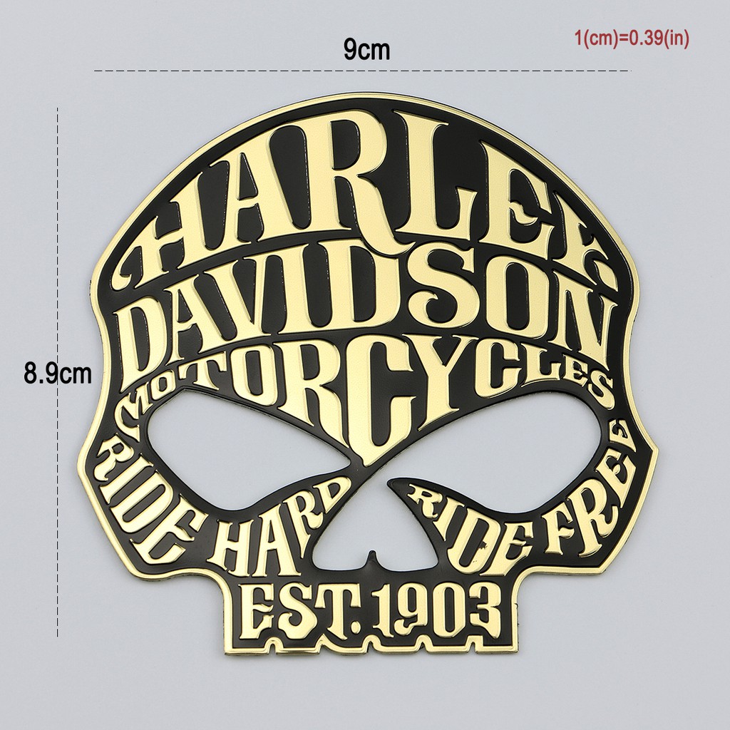 Miếng dán trang trí xe mô tô Harley làm bằng kim loại
