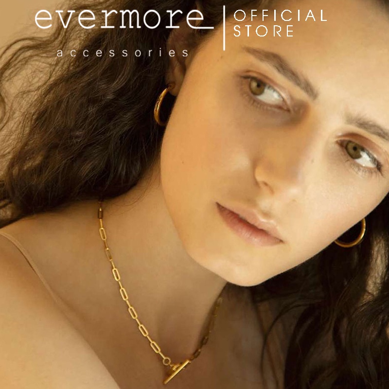 Dây chuyền chocker dạng xích khóa chữ T EVERMORE - D055