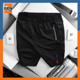 Quần short thể thao nam đơn giản cá tính, có khóa kéo, logo thêu cực đẹp - LZ FASHION - PS090