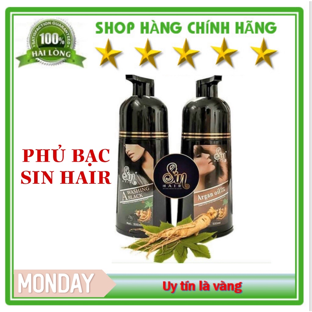 Dầu gội phủ bạc sin hair♥️♥️dầu gội nhuộm tóc đen, nâu số 1 Nhật Bản 500ml.[CHÍNH HÃNG]