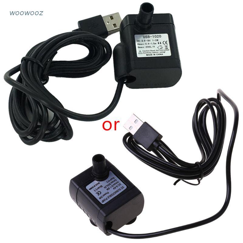 Máy Bơm Nước Chìm Mini Usb 200l / H Dc 3.5-9v 1-3w