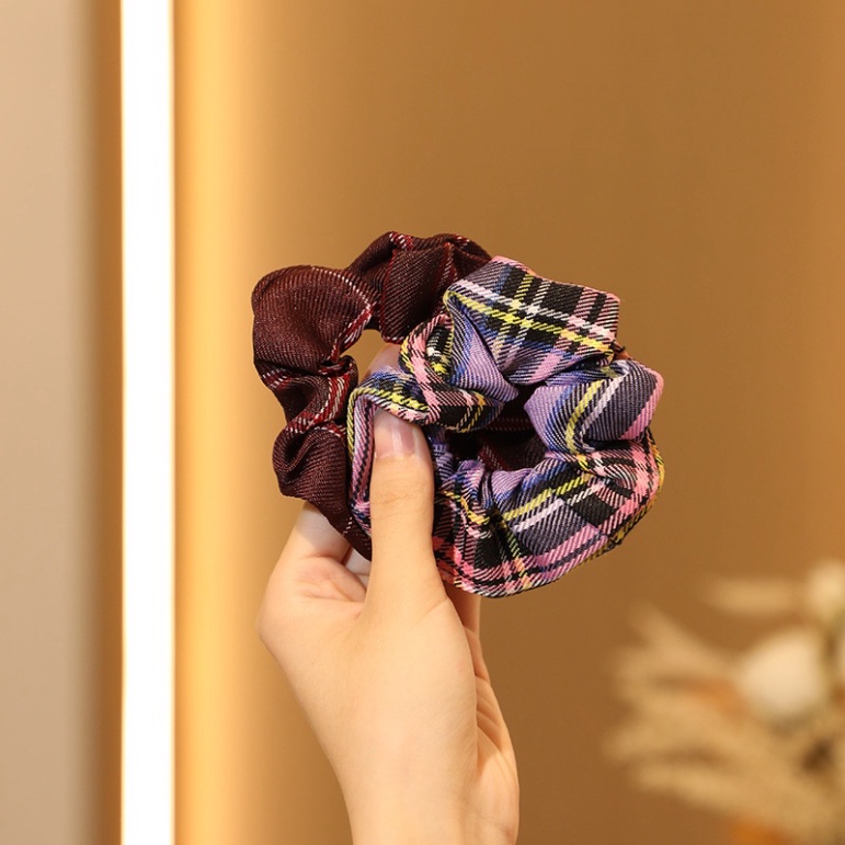 Cột Tóc Scrunchies Caro Đẹp - Dây Buộc Tóc Scrunchie Set Dễ Thương Giá Rẻ (Có Bán Sỉ)