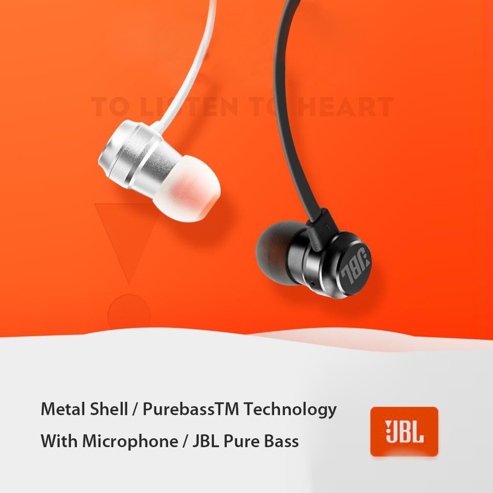 Tai Nghe Nhét Tai Jbl T290 Jack 3.5mm Có Nút Điều Khiển Âm Lượng