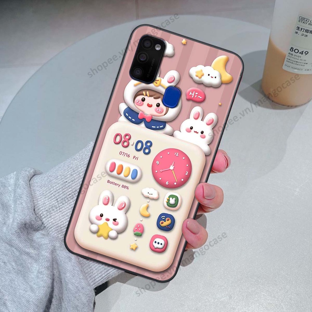 Ốp lưng Samsung M21 / M30s hình gấu, thỏ, đồng hồ cute dễ thương