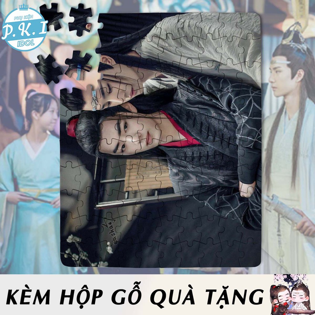 Tranh Ghép Gỗ Xếp Hình Bác Quân - Puzzle In Hình Tiêu Chiến Vương Nhất Bác - QUÀ TẶNG CPOP