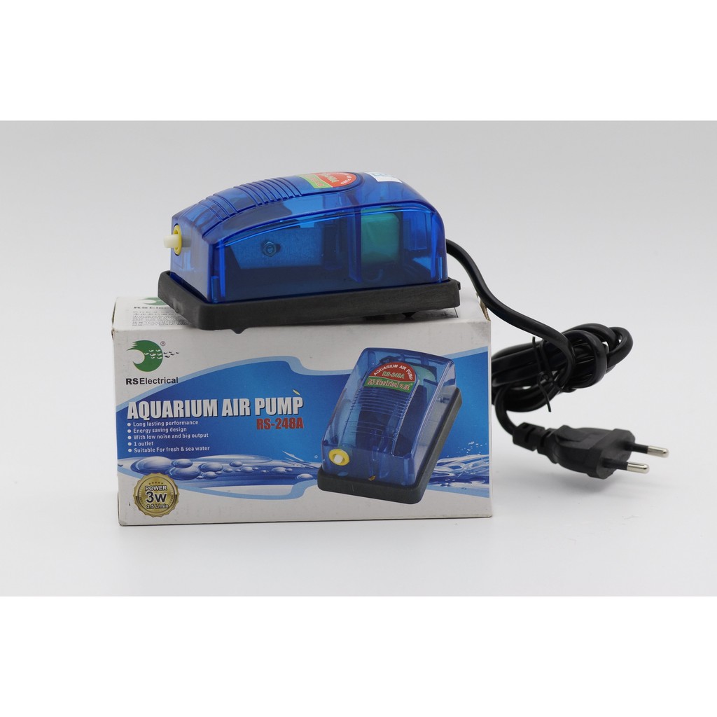 Máy sục oxy bể cá tiết kiệm điện nhỏ gọn RS 248A /518A 1 vòi chính hãng