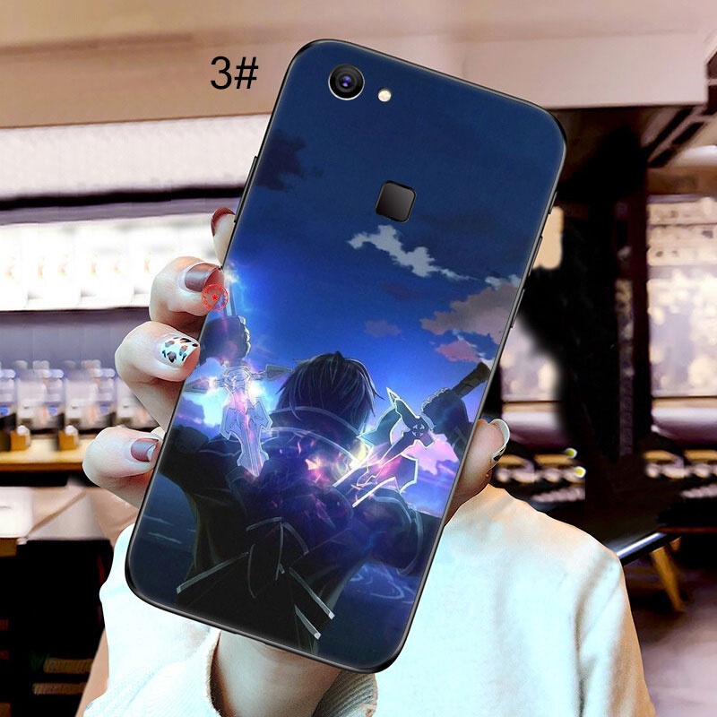 Ốp điện thoại hình Sword Art Online Kirito cho VIVO U3 Y5S Y11 Y11S Y12 Y15 Y17 Y19 Y20 Y20I Y20S Y30 Y50 Y53 V21 UOL89