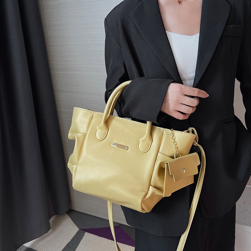 Túi Đeo Vai Sức Chứa Lớn Màu Trơn Thời Trang Cho Nữ