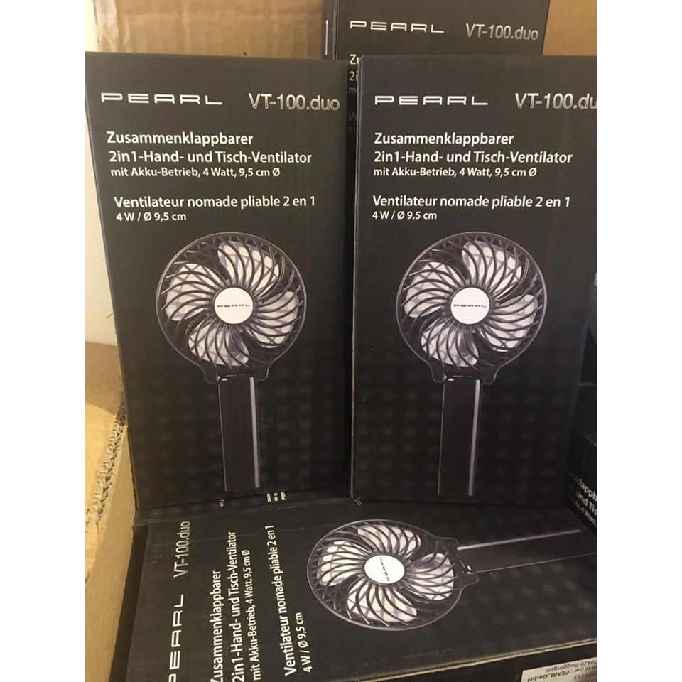 Quạt Sạc Cầm Tay Pearl VT-100.duo hàng nội địa Đức