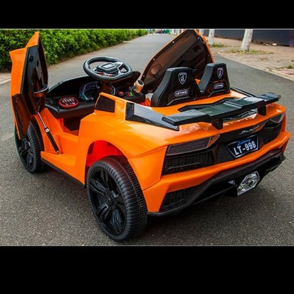 Xe ô tô điện trẻ em kiểu dáng siêu xe Lamborghini LT 998  2 chỗ ngồi Ắc qui 12V/7Ah Bảo hành 06 tháng